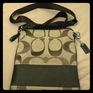 Brown/Tan Coach Crossbody Purse